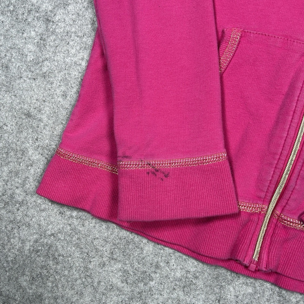 Juicy Couture Hoodie YOUTH Girls Size 8/10 Pink Y2K Full Zip Double Sided - Picture 7 of 15